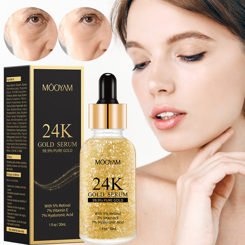 24K Gold Serum — Vitamin E Retinol for Firmer Younger Skin