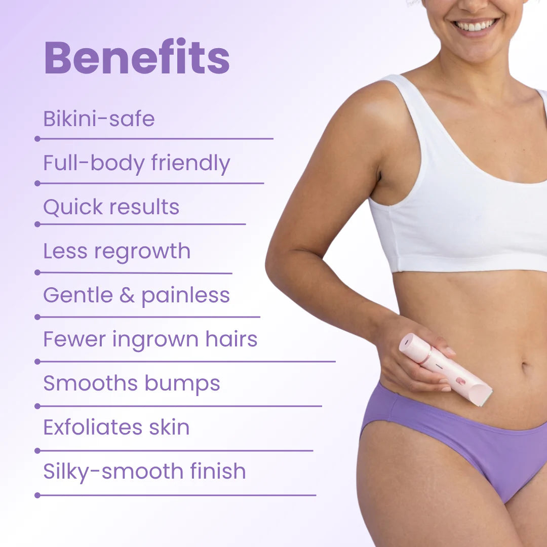 Dual-Head Painless Electric Shaver for Women — Cordless Hair Removal Device | LashliftCo