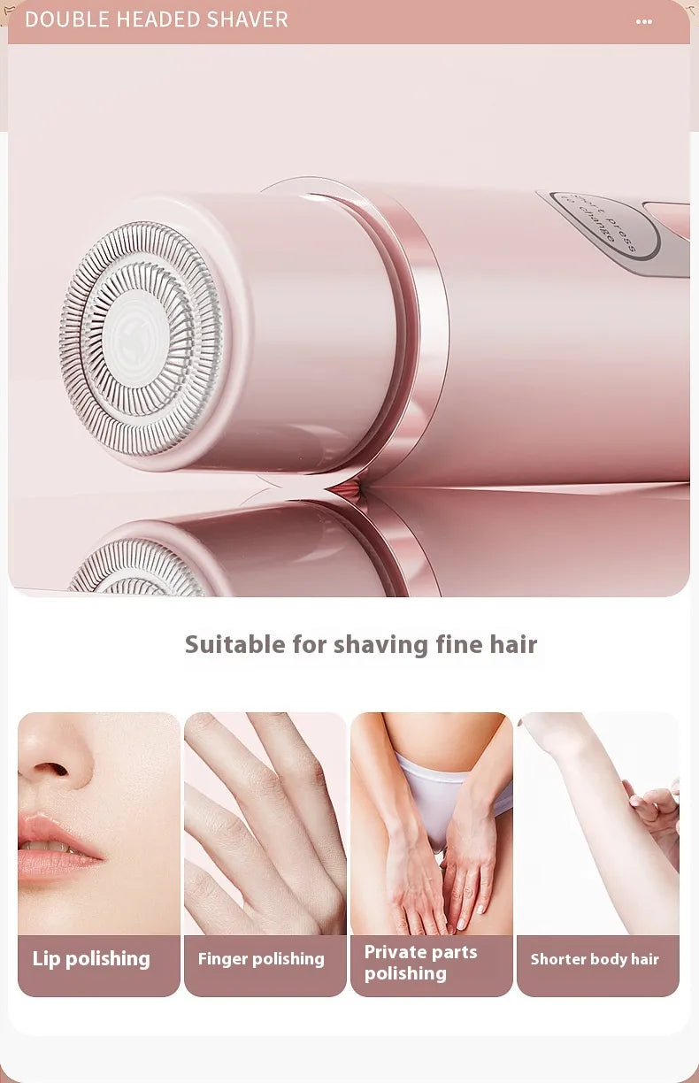 Dual-Head Painless Electric Shaver for Women — Cordless Hair Removal Device | LashliftCo