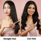 GlowStyle Hair Styler Before After Results — Straight to Wavy Hair