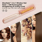 GlowStyle Wireless Hair Styler Pink Green Colour Options — LashliftCo