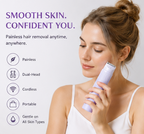 Dual-Head Painless Electric Shaver for Women — Cordless Hair Removal Device | LashliftCo