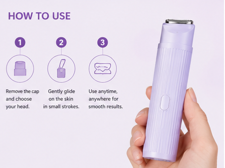 Dual-Head Painless Electric Shaver for Women — Cordless Hair Removal Device | LashliftCo