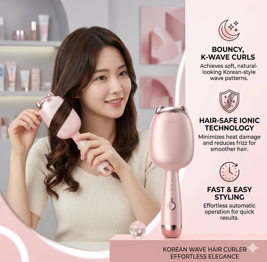 Korean Wave Hair Curler — Perfect Beach Waves at Home | LashliftCo