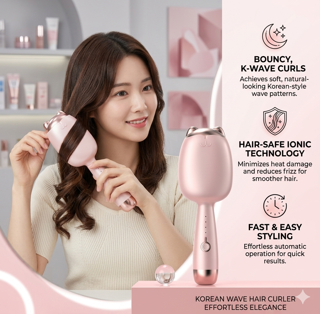 Korean Wave Hair Curler — Perfect Beach Waves at Home | LashliftCo