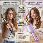 Korean Wave Curler Styling Demo — Beach Waves Hair Tool