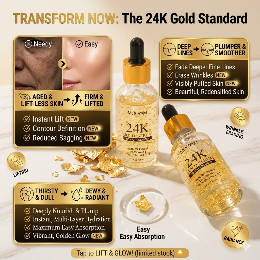 24K Gold Face Serum — Anti Aging Skincare India
