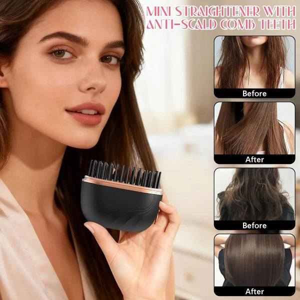 Mini Rechargeable Hair Straightener Comb