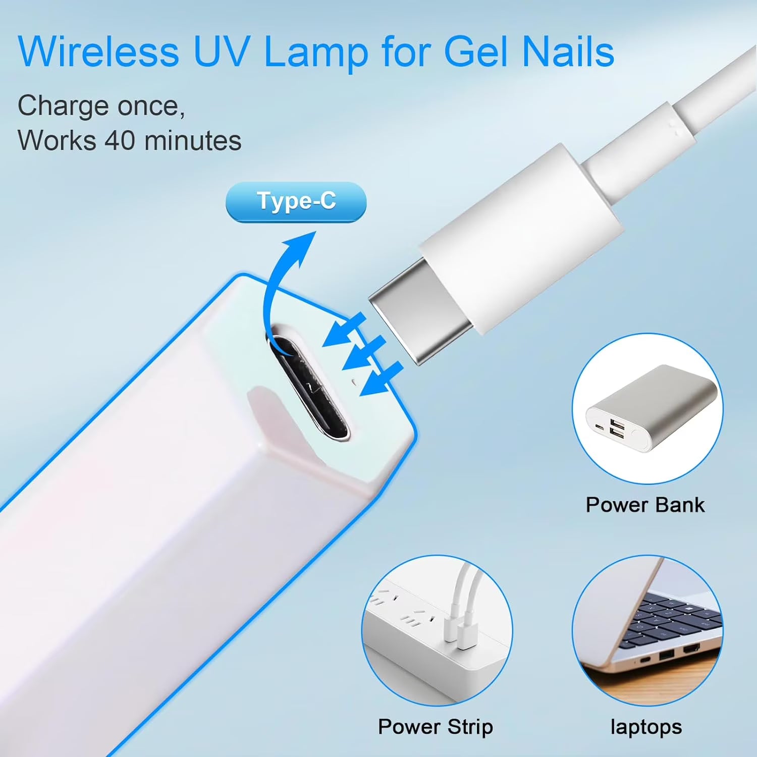 Mini UV Nail Lamp — Portable Gel Nail Dryer for Salon-Perfect Nails at Home | LashliftCo